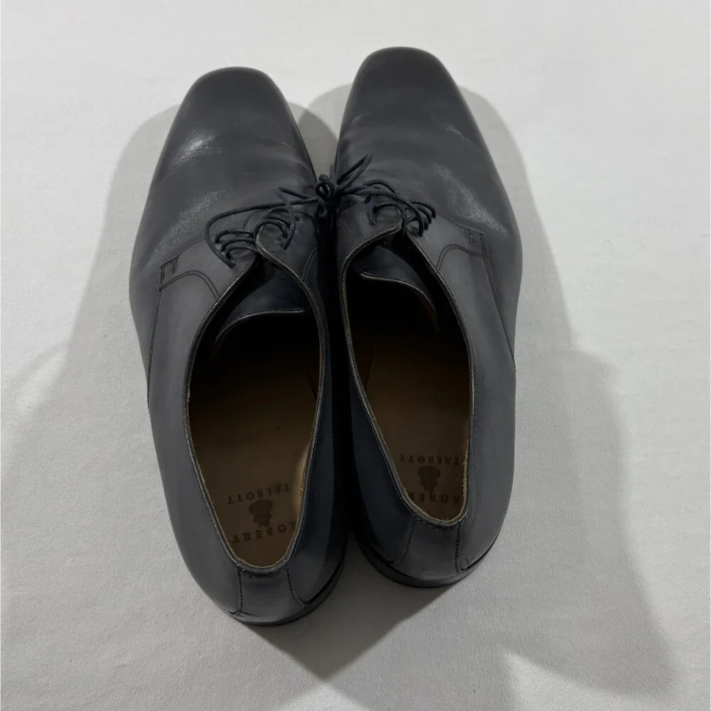 Robert Talbott Shoes Mens 12 Forenza Black Leather Upper Lace Derby Calf Smooth